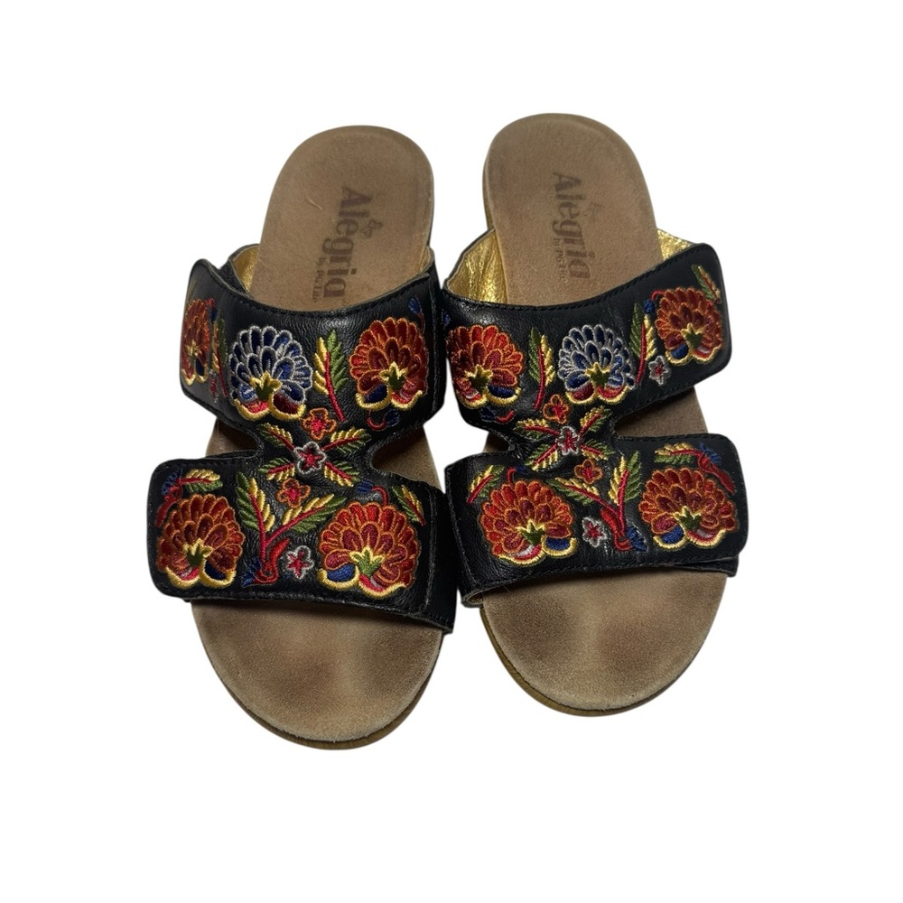 Alegria Embroidered Double Strap Sandals Women’s Size‎ 38 (US 7.5–8)